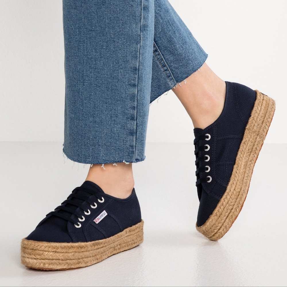Superga Navy Espadrille Sneakers EU36/US5